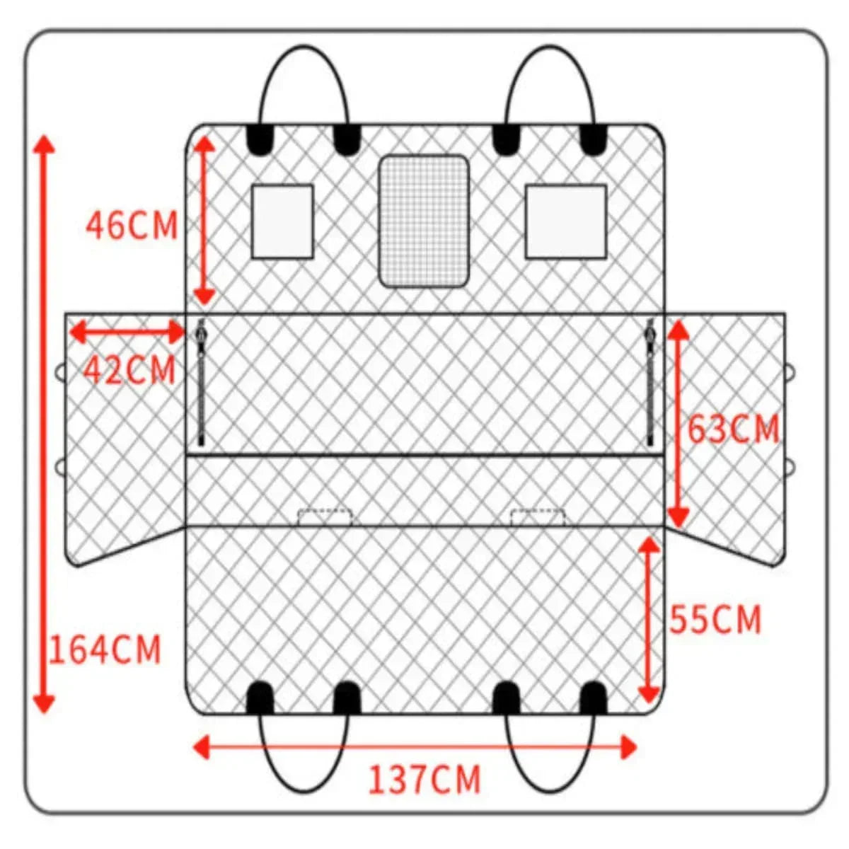 Hundematte Auto Wasserdicht 137x164cm Universell Passend - CarPup