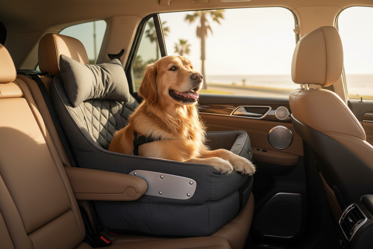 Premium Hunde-Autositz Banner
